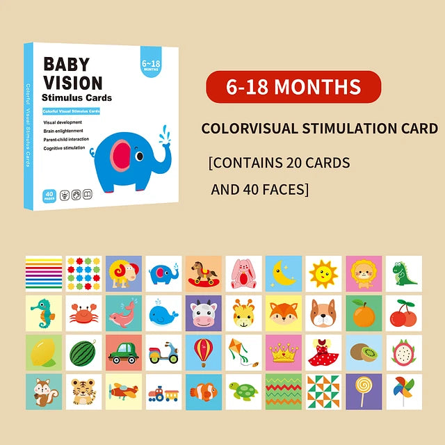 tarjetas visuales 6 a 18 meses