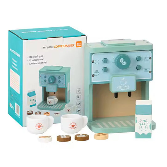 Cafetera de madera estilo montessori