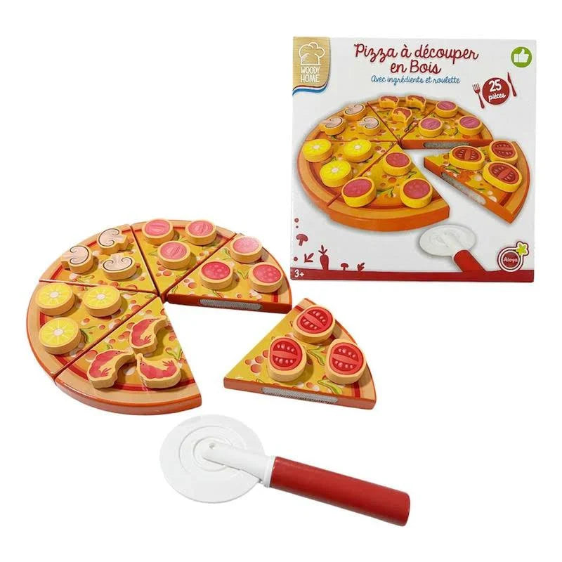 Pizza de madera estilo montessori