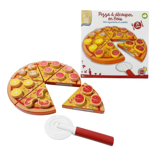 Pizza de madera estilo montessori